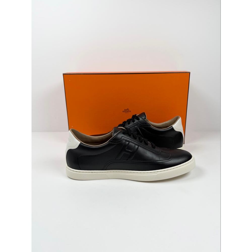 Size 8.5 - Hermes Quicker Leather Sneakers NEW - Picture 6 of 12